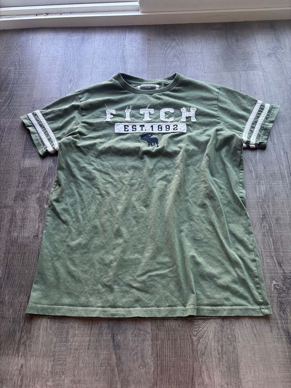 Abercrombie & Fitch Vintage Green Fitch Est 1892 Graphic Tee Size XL